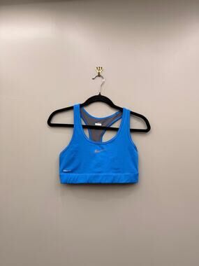 Nike Pro Fit Dry Sports Bra Girls Large 12-14 Blue Racerback Athletic